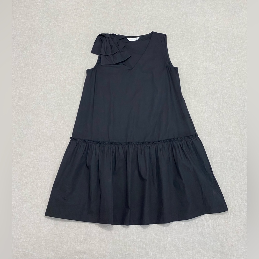 Compania Fantastica Black Sleeveless Mini Dress Sz L Sleeveless V-neck Chic